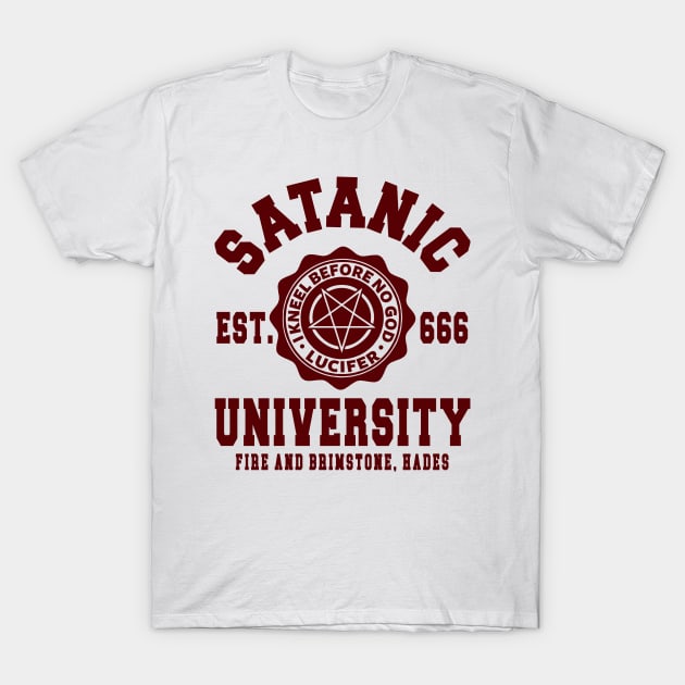 SATANIC UNIVERSITY - SATANISM OCCULT T-Shirt by Tshirt Samurai